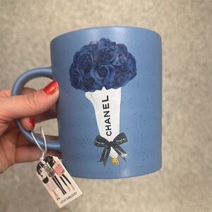 Chanel Blue Mug with Floral Design by Amanda Greenwood